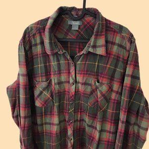 Vintage plaid flannel over shirt